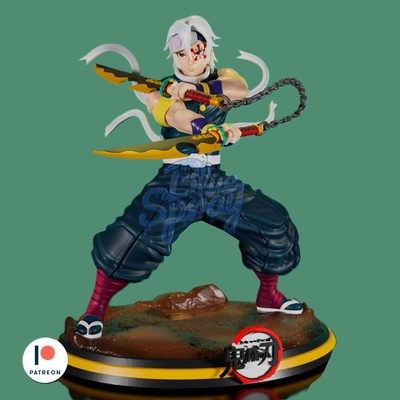 tengen uzui kimetsu yaiba 3d print model - Mito3D