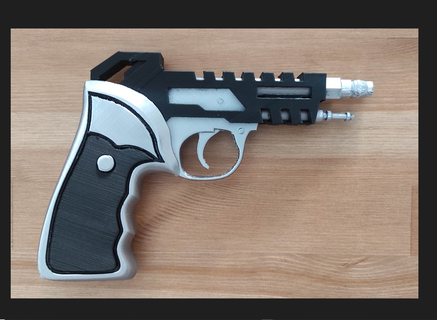 tengoku daimakyou pistolet cosplay soutenir pièces meurtre haricot accessoire 3d print model - Mito3D