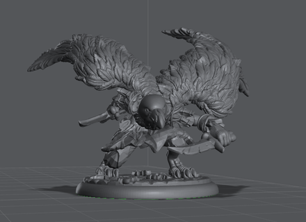 tengu Game dnd dungeons and dragons rouge fighter kenku 3d print model - Mito3D