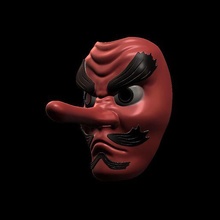 Tengu Jacken Maske 3d print model - Mito3D