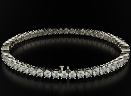 tennis bracelet filles diamants 548 3dprinted conception mode or d'or bijou bijoux impression imprimable prototypage argent 3d print model - Mito3D