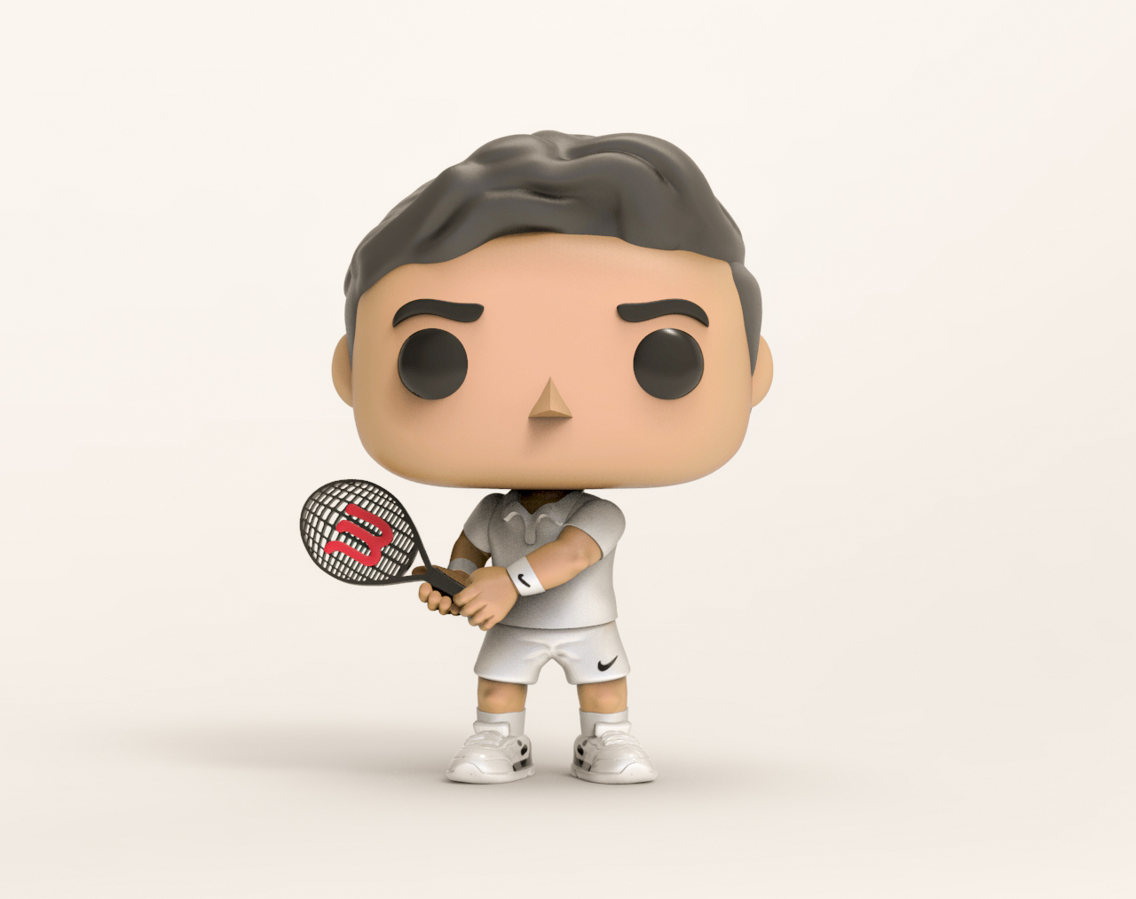 tennis funko Masculin joueur pop raquette 3D print model - Mito3D