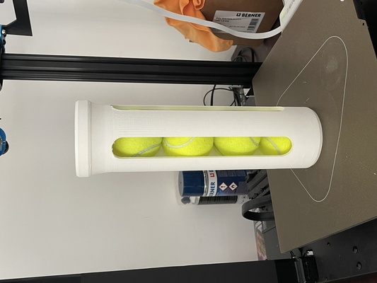 tenis padel pelota lata soporte 4 pelotas tornillo tapa 3d print model - Mito3D