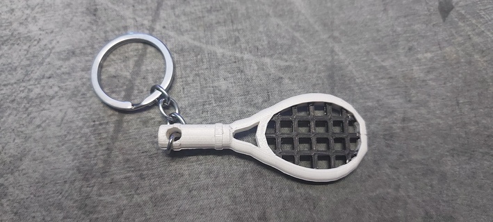 tennis racchetta portachiavi sport chiavi 3d print model - Mito3D