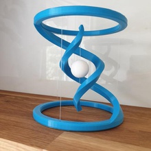tensegrity - impossible spirals art toy statue spiral cord twist fun incredible float ball levitate 3d print model - Mito3D