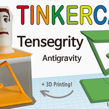 tensegrity antigravity tinkercad art eunny madewithtinkercad structure 3d print model - Mito3D