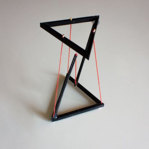 Tensegrity schwebend Tabelle Illusion Original Architektur genial 3D print model - Mito3D