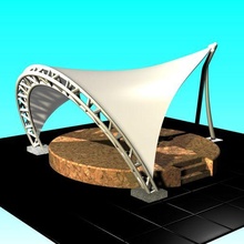 Tenso yapı zemin kaplaması velarya mock up mimari platform tente çadır zar örtmek kılıf kapsama gergin diyorama model branda 3d print model - Mito3D