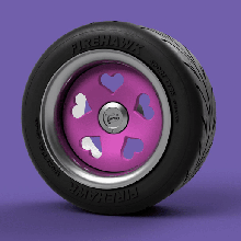 tensy love style - scale model wheel set 15-16 inches rim tire car jdm 16 barrel printable 1 24 custom ssr 3d print model - Mito3D