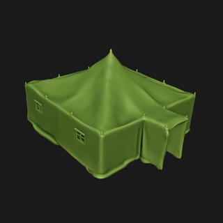 tent ust56 56 deltorvik Game games army camp military scale miniature 3d print model - Mito3D