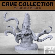 tentacle rock monster - tabletop miniature game toy tenticle rpg mini gaming fantasy dungeons dragons dnd collection cave beasr 3d print model - Mito3D