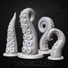 tentacule ensemble cthulu tentacules poulpe calamar monstre créature bête table 3d print model - Mito3D