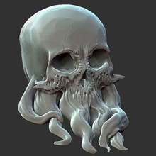 tentacolo cranio art sculture 3d print model - Mito3D