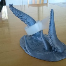 tentacule de bande coupe des dents la maison le poulpe distributeur du ruban bureau 3d print model - Mito3D