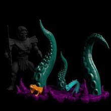 tentacules fosse serpent Montagne tentacule dragon lézard squelette mal guerrier motu heman univers maîtrise 3d print model - Mito3D