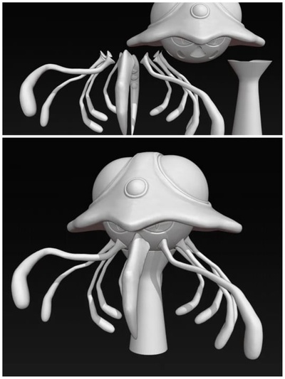 tentacruel ventilator kunst pokémon figur 3d drucken modell spielzeug zahl nintendo pok mon fan art evolution 3d print model - Mito3D