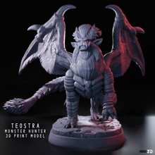 teostra - monster hunter ventilatore 3d art gioco lunastra capcom da collezione animale bestia mhw statua giocattolo la scultura drago leone creatura 3d print model - Mito3D