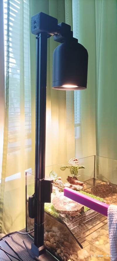 terrario luce 20x20 profil casa titolare supporto terrario illuminazione acquario tartarughe 3d print model - Mito3D