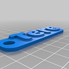 Hallo 001 Schmuck angepasst Schlüsselanhänger 3d print model - Mito3D
