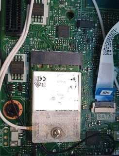 Terminal Wifi Bluetooth carte lan antenne prise courant observation titulaire soutien réseau m2 module 3d print model - Mito3D