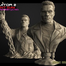 terminator 2 sanat cyborg schwarzenegger heykelciği heykeller 3d print model - Mito3D