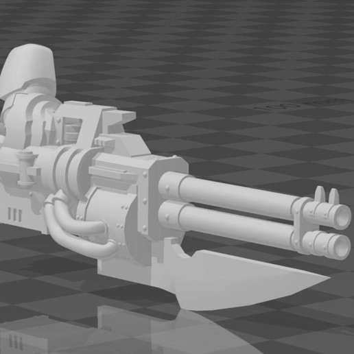 terminator butcher cannons 40k autocannon cannon chaos warhammer toy 3D print model - Mito3D