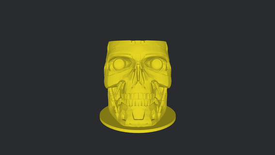 terminator matte argentina mate united skull 3d print model - Mito3D