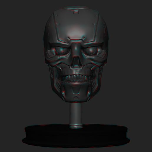Terminator rev 9 Kopf Kunst Statue Zahl rev9 3dprint Batman Roboter scifi harte Oberfläche 3D print model - Mito3D