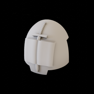 terminatore spalla pad grigio cavalieri legione spazio marino horus eresia cavaliere 3d print model - Mito3D