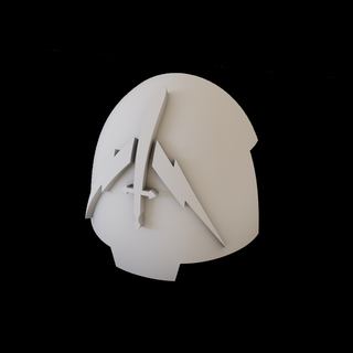 terminatore spalla pad argento templari legione spazio marino horus eresia templare 3d print model - Mito3D