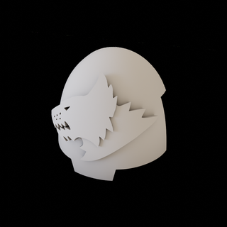 terminator shoulder pad space wolves legion marine horus heresy wolf 3d print model - Mito3D