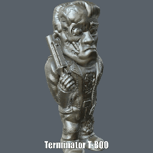 terminator t-800 easy print support 3d print model - Mito3D