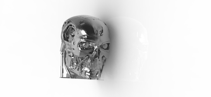 terminatore t 800 cranio movimento Fai guidato ender arduino nano luci arte giocattolo decorazione rete elegoo film resina sla arredamento robot 3d print model - Mito3D