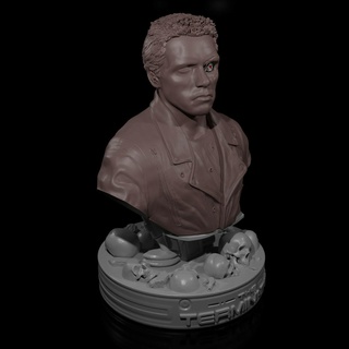 terminateur 800 art Arnold schwarzenegger 1 cyborg buste 3d print model - Mito3D