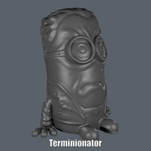 terminionator easy print no support art figure sculpture supportless terminator 3d print model - Mito3D