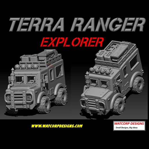 terra ranger explorer game wargames warhammer40k warhammer40000 miniatures truck necromunda killteam 3D print model - Mito3D