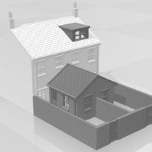 terraço casa acessório pacote no1 calibre n escala estrada ferro 3d print model - Mito3D