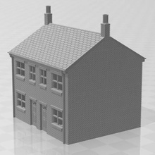 terrassiert Haus Spur Rahmen Eisenbahn Terrasse 3d print model - Mito3D