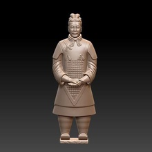 el ejército de terracota art soldado carácter figura estatuas las esculturas histórico china guerrero entierro funeral 3d print model - Mito3D