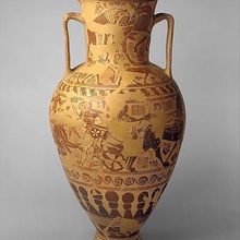 terracotta neck-amphora di archiviazione jar strumento met3d metmuseum met museum museo scansione La stampa 3d 3d print model - Mito3D