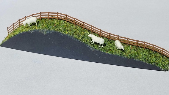 terrain following çitler 1 160 model demiryolu çit 3d print model - Mito3D