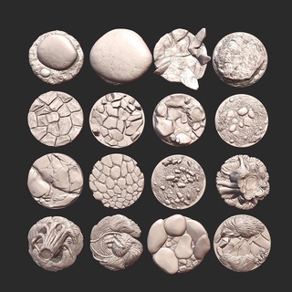 terrain - bases nature x16 pack Game base game dnd 3d print model - Mito3D