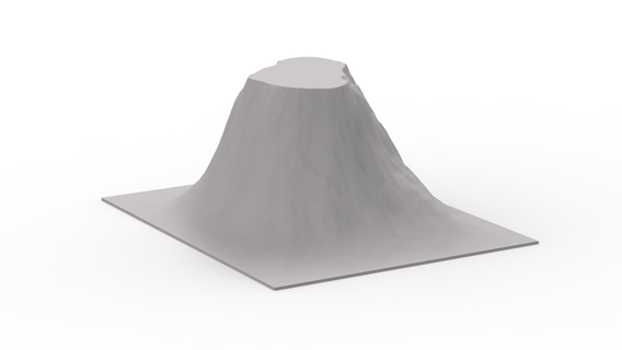 terreno avec superficie aereo v2 sbarcare piatto superiore terra paesaggio modello canyon valle arte 3d sollievo montagna Luna natura miniatura 3d print model - Mito3D