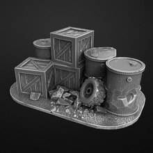 terrain basic + zombicide game tabletop wargaming warhammer 40k zombie toy accessories 3d print model - Mito3D