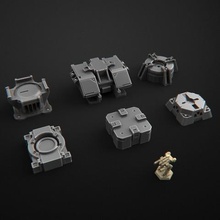 terrain futuriste de warhammer battletech mm jeu miniature dessus table plateau 3d print model - Mito3D