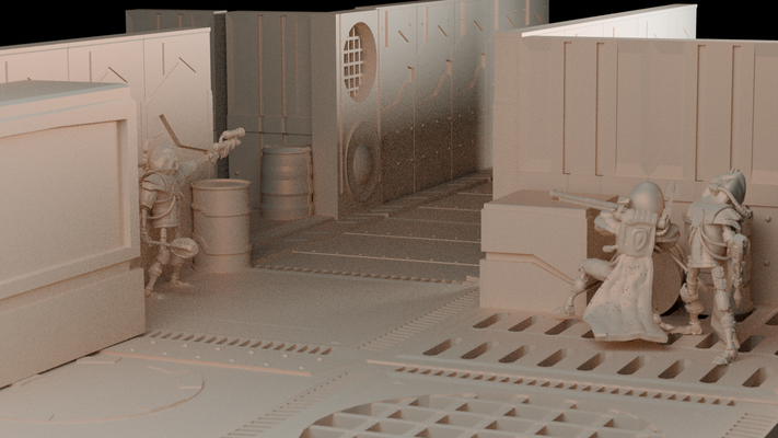 arazi paketlemek 1 oyun 42k savaş oyunları grimdark uzay gemisi gelecek bilim fi biniş devriye gezmek warhammer 3d print model - Mito3D