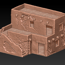 terreno cenário deserto casa 6 3d print model - Mito3D