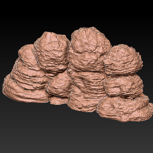 terrain paysage Roche 3 3D print model - Mito3D