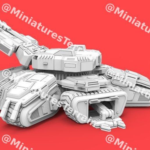 terran 3d siege tank 3D print model - Mito3D