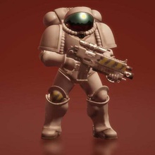 terran prime space marine game toy warhammer 40k 4 marines scifi 3d print model - Mito3D